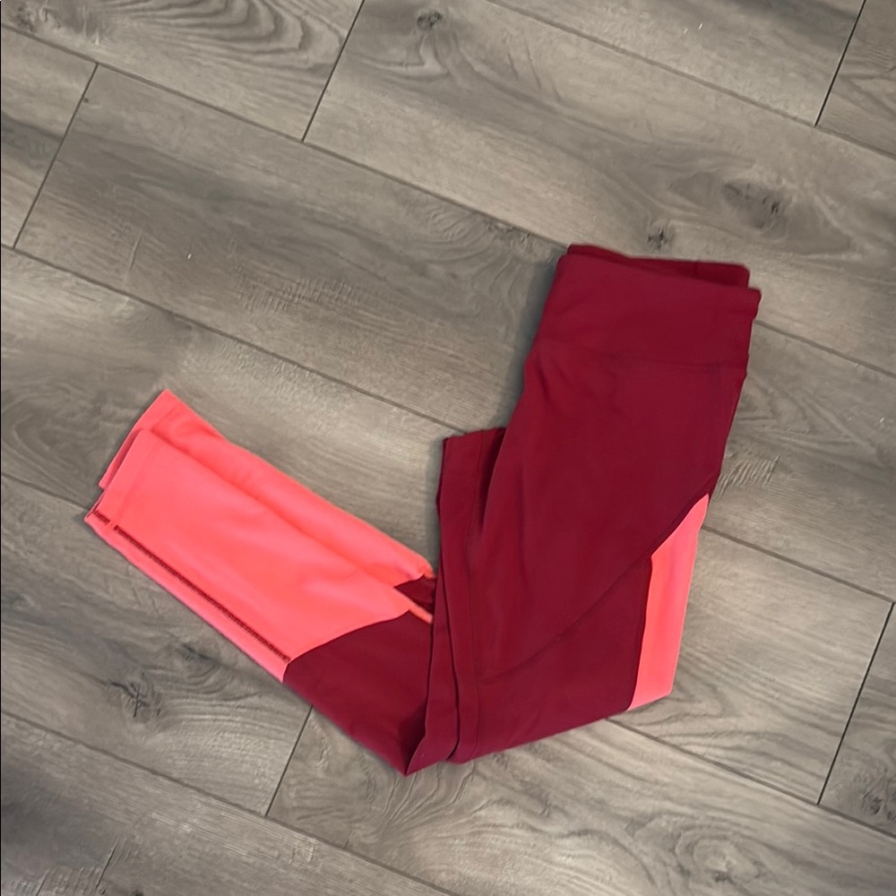 Zella Pink and Red Leggings for Active Wear